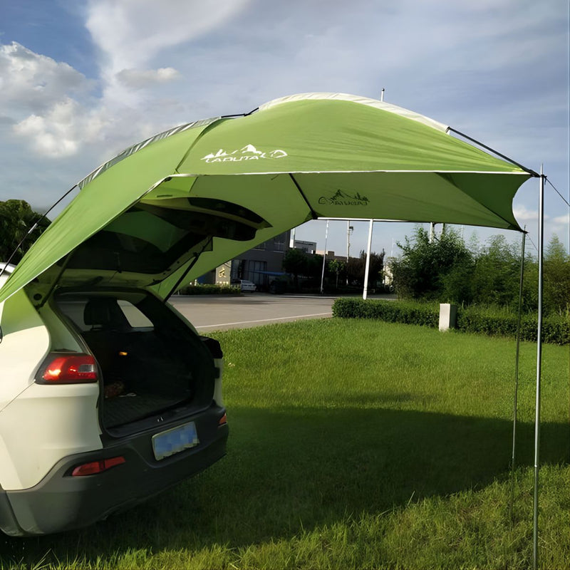 Toldo de Camping Para Carro. Carpa Impermeable para Coches. Extensión de Tolda Desmontable para Auto. 280X190cm. Color Verde.