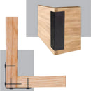 Soportes de Esquina de Acero. Conectores Metálicos Reforzados para Camas de Cultivo y Huertos. Acabado Negro 11x3”.