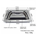 Tirador Empotrable Rectangular con Agarre de Goma. Manija Asa Plegable Industrial acero inoxidable 304 sin resorte (110mm). 609