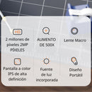 Lupa Digital Portátil 500X con Pantalla IPS 2”. Microscopio digital portátil 8 Luces LED. Batería Recargable.