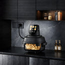 Freidora de Aire Digital 5L Con Recipientes. Air Fryer de Vidrio 110V. 2 Recipientes y 2 Tapas.