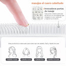 Cepillo para Cabello Con Dientes Retráctiles Autolimpiante. Peine Diseño Ergonómico de 24 cm. Color Lila.