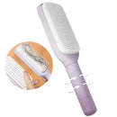 Cepillo para Cabello Con Dientes Retráctiles Autolimpiante. Peine Diseño Ergonómico de 24 cm. Color Lila.