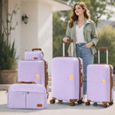 Maletas Equipaje De Viaje Con Candado De Combinación Integrado. Set de 2 Maletas Rígidas de Ruedas 360° + 2 Bolsos de Mano. (5 pzas)