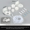 Soporte para Persianas Enrollables de 28mm y 38mm con Cadena de Bolas 1.7m. Set de Repuesto para Cortinas Roller.