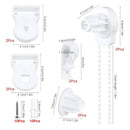 Soporte para Persianas Enrollable (2 Sets).  Repuesto Diseñado para Cortinas Roller de 25mm. (10 pcs pack)