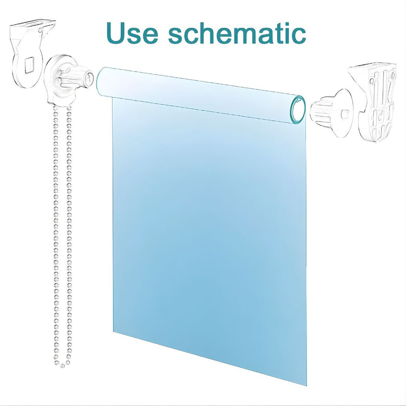 Soporte para Persianas Enrollable (2 Sets).  Repuesto Diseñado para Cortinas Roller de 25mm. (10 pcs pack)