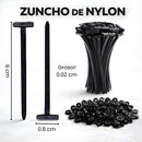 Zunchos Plásticos. Set de 30 Piezas. Color Negro. (9x0.8x0.02cm) Nylon de alta resistencia.