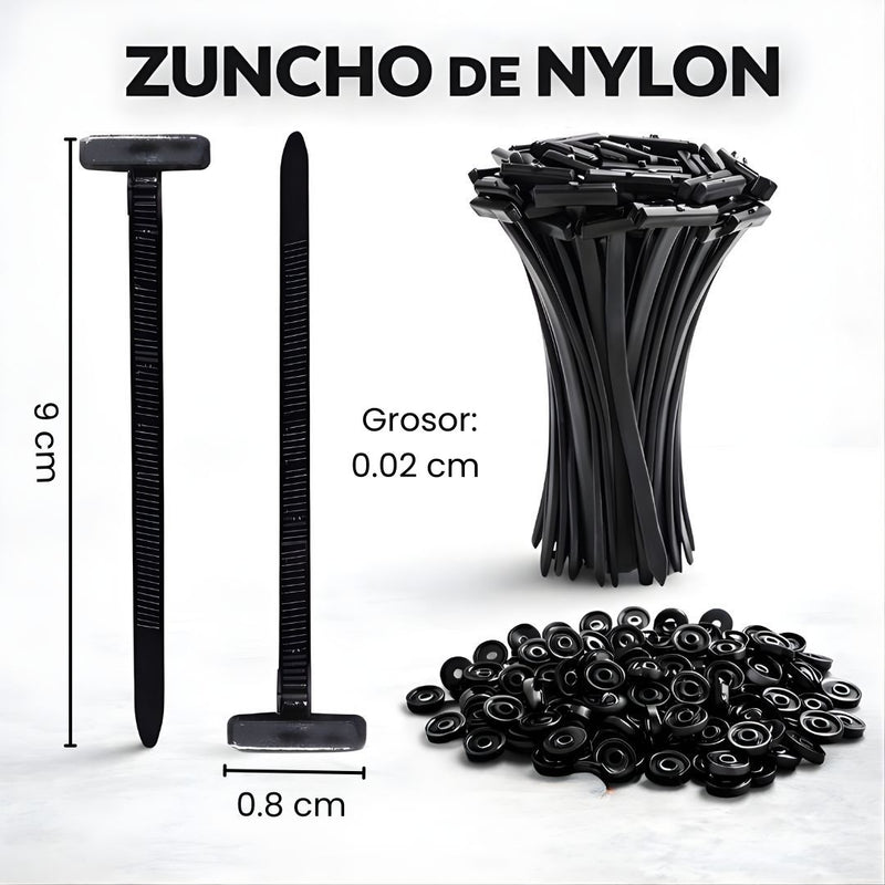 Zunchos Plásticos. Set de 30 Piezas. Color Negro. (9x0.8x0.02cm) Nylon de alta resistencia.
