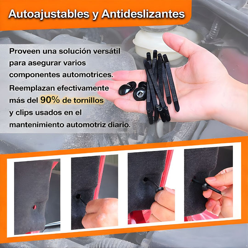 Zunchos Plásticos. Set de 150 Piezas. Color Negro. (9.52x2x1.49cm) Nylon de alta resistencia.