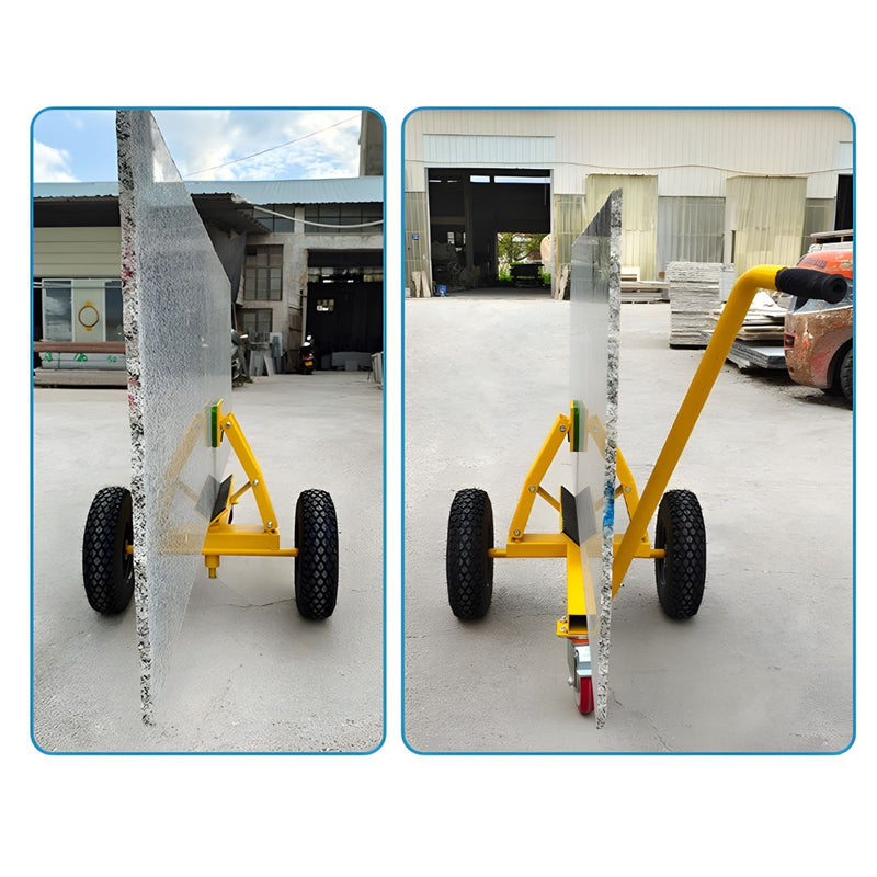 Carretilla Manual con Abrazadera. Soporte Móvil para Losas de Piedra Granito Mármol y Vidrio con capacidad de 400kg.Trolley
