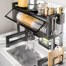 Organizador Escurridor de Platos Sobre Fregador de Cocina. Estantería Metálica Multifuncional (85x80x28cm).