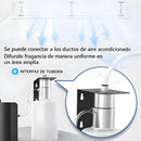 Difusor Aromas De Aceites Esenciales para sistema aire acondicionado HVAC 26W. Capacidad de 2000ml y Alcance de 1000 m². Dispensador Aromático con Bluetooth 110V. Color Blanco (26.3x18.4x19cm).