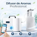 Difusor Aromas De Aceites Esenciales para sistema aire acondicionado HVAC 26W. Capacidad de 2000ml y Alcance de 1000 m². Dispensador Aromático con Bluetooth 110V. Color Blanco (26.3x18.4x19cm).