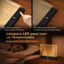 Lámpara LED para Leer Recargable. Luz Nocturna Ideal para Lectura con Temporizador y 3 tonos de luz. Batería 1200mAh.