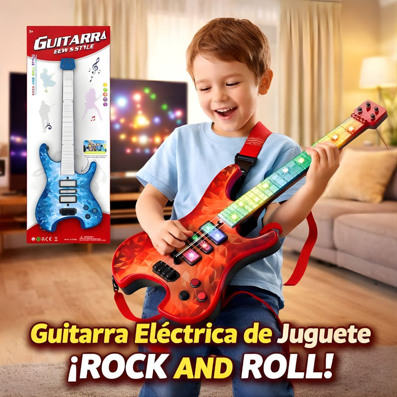 Juguete Guitarra Eléctrica Musical  para niños (53.5×20×5.5cm).