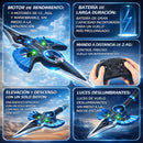 Dron Acrobático a Control Remoto. Juguete Espada Voladora  (18×37.5×4cm). Color azul.