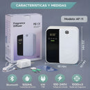 Difusor Aromas De Aceites Esenciales de 500ml con Bluetooth APP y Pantalla LCD 7W (18.1×21.2×9cm). Dispensador Aromático Cobertura De 1000m³ .