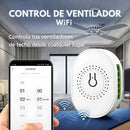 Controlador WiFi Inteligente para control Abanico de Techo. Interruptor Smart 2.4GHz, Compatible con Alexa y Google Home. Color Blanco (5.9x4.2x2cm).