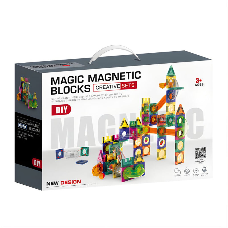 Juguete Bloques Magnéticos Creativos Para Niños. Set de Construcción Educativo con 160 Piezas.