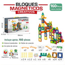 Juguete Bloques Magnéticos Creativos Para Niños. Set de Construcción Educativo con 160 Piezas.