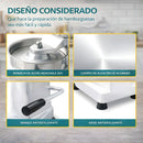 Prensa Manual Para Hamburguesas 13cm (5") de Aluminio. Moldeador Formador De Carne.
