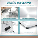 Prensa Manual Para Hamburguesas 15cm (6") de Aluminio. Moldeador Formador De Carne.