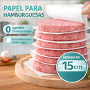 Papel Encerado Para Hamburguesas de 15 cm (6"). Separador Antiadherente (Pack de 500 Unidades).