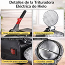 Máquina de Raspados 110V. Trituradora De Hielo Eléctrica 300W Con doble cuchilla. Color negro.