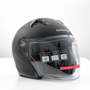 Casco Abierto color negro mate talla M, certificado DOT, Carbone Air.