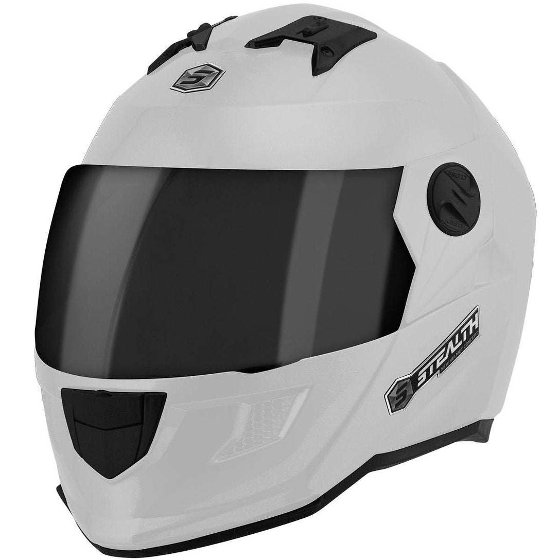 Cascos Stealth Solid Brillante Perla Blanca