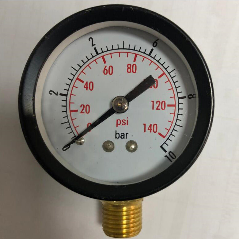 Manómetro medidor presión agua bombas 0-140PSI Brady. NESSATI