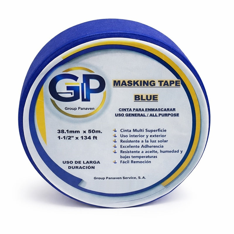 Cintas masking tape 1 1/2” color azul