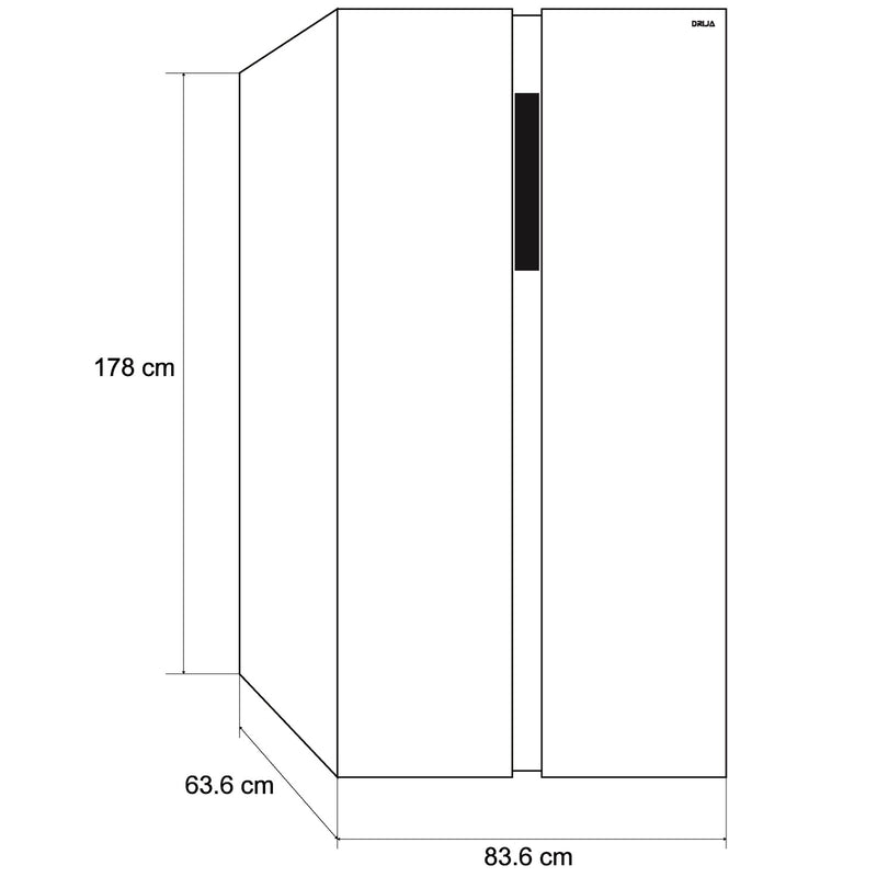 Refrigeradora inverter con fabricador de hielo, 15.4 pies cúbicos. Puertas de espejo azul