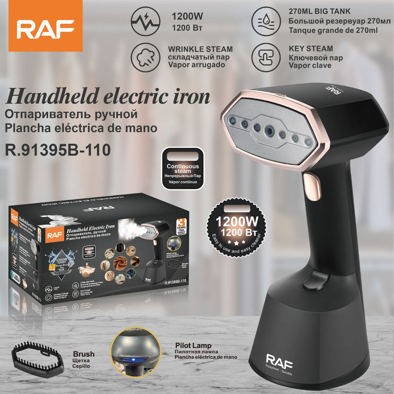 Plancha de Vapor Vertical 1200W 110V. Plancha de Mano Portátil con Tanque de 270ml. Vaporizador de ropa.