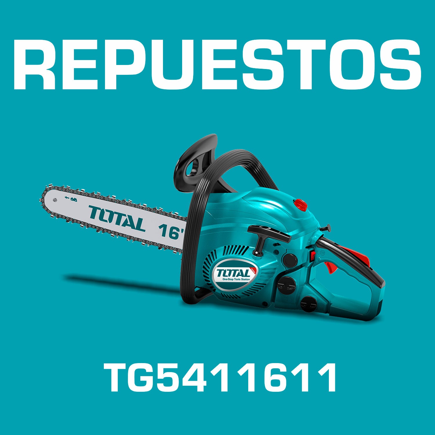 Repuestos Motosierra 41 cc de 16". Tanque gasolina 260ml. Tanque aceite 210ml Codigo  TG5411611