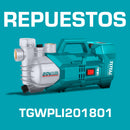 Repuestos Bomba de agua Inalámbrica 20V. 180W. Capacidad: 47 L/min. Codigo TGWPLI201801