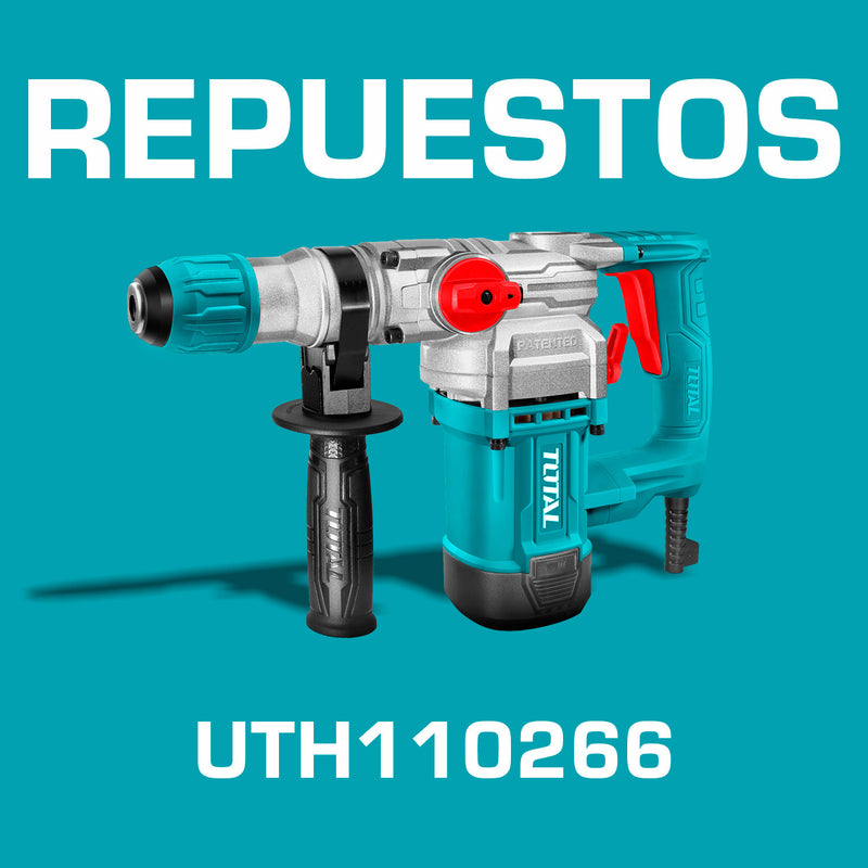 Repuestos Rotomartillo 1050W TOTAL SDS Plus 4.5J Codigo  UTH110266