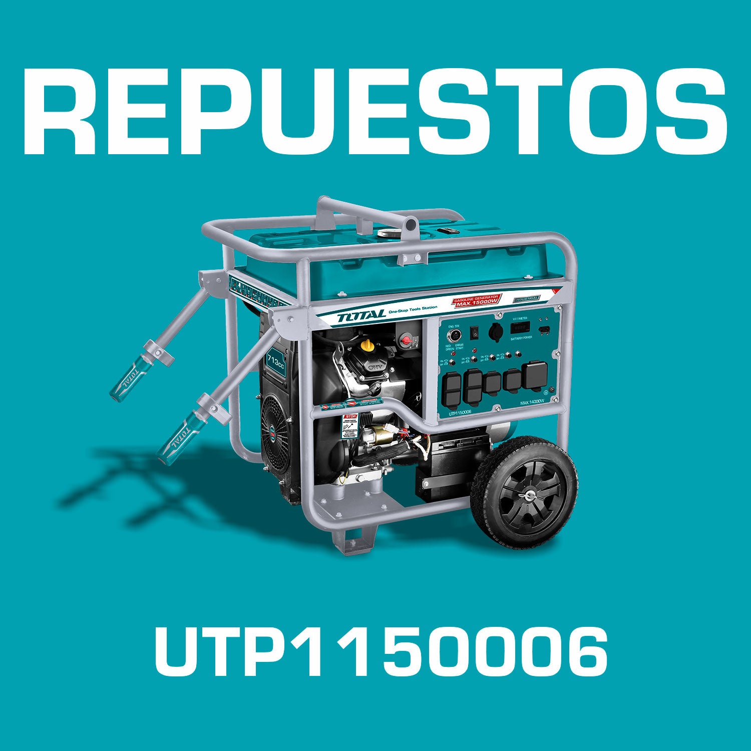 Repuestos Generador a Gasolina 15,000 watts 15kW 110-120V 60Hz 3600rpm 40L . Planta Codigo  UTP1150006