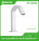 Grifo Automático con Sensor para Lavamanos. Pluma Llave con diseño moderno. Funciona con Baterías o Conexión Eléctrica.