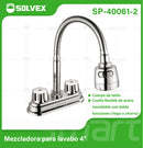 Llave Mezcladora 4” Para Lavamanos o Bar. Grifo de Cuello Flexible con Doble Función (Riego y Chorro). Agua Fría y Caliente.