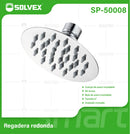 Cabezal de Ducha Redondo 4". Regadera de Acero Inoxidable Cromada.