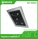 Regadera para Ducha Cuadrada 8" Cromada. Cabezal Plástico ABS con Bola de Latón.