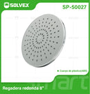 Regadera para Ducha Redonda 8" Cromada. Cabezal de Plástico ABS Resistente.