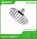 Regadera para Ducha Redonda 6" Cromada. Cabezal de Plástico ABS Resistente.