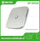 Regadera para Ducha Cuadrada 9" Cromada. Cabezal de Plástico ABS con Mecanismo Antical.