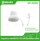 Regadera Eléctrica para Ducha 5-1/4". Agua Caliente Instantánea con 4 Ajustes de Temperatura 110-127V.