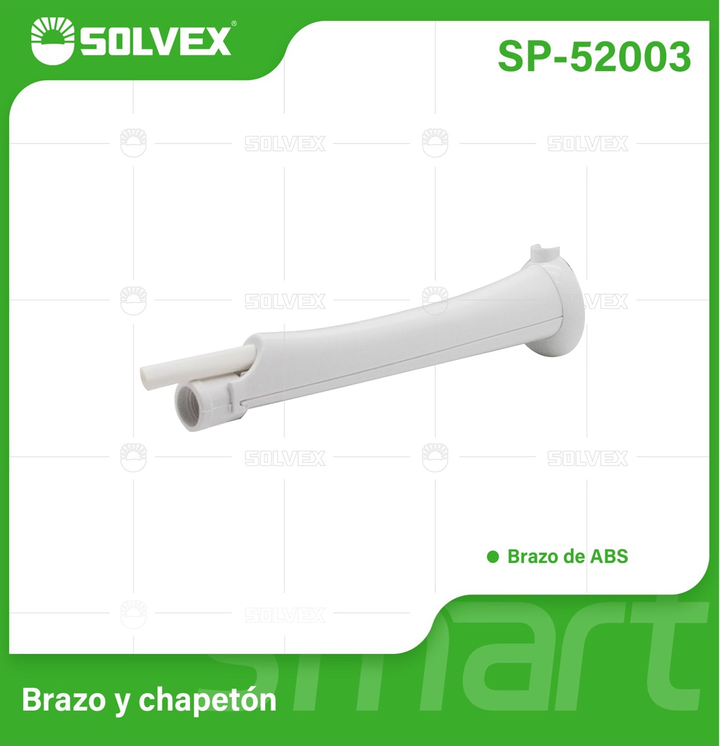 Brazo para Regadera 32 cm con Chapetón. Tubo de Ducha ABS Resistente.
