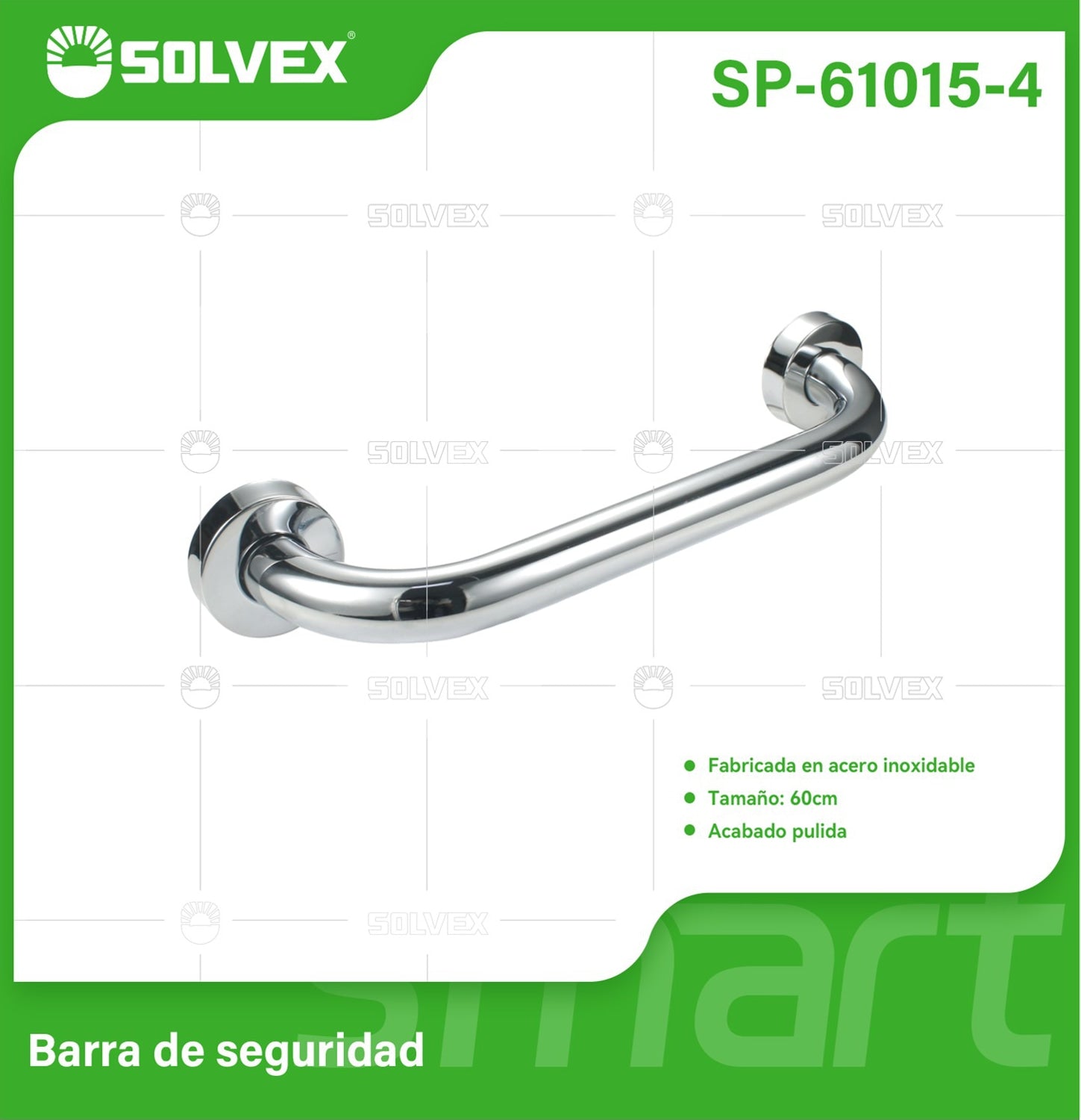 Barra de Seguridad Inoxidable para Baño 60cm Antideslizante. Seguridad para Ducha, WC y Escaleras. Barra de Apoyo y Soporte.