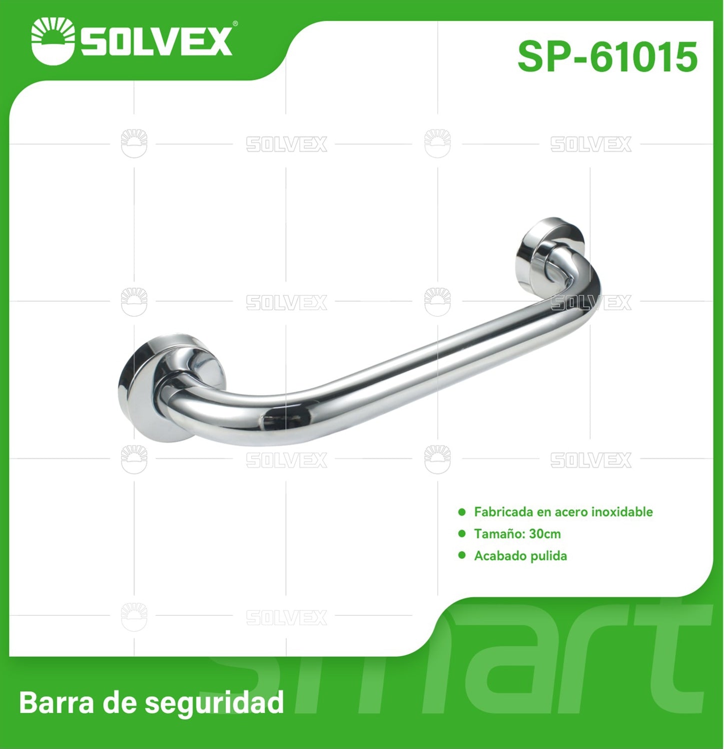 Barra de Seguridad Inoxidable para Baño 30cm Antideslizante. Seguridad para Ducha, WC y Escaleras. Barra de Apoyo y Soporte.